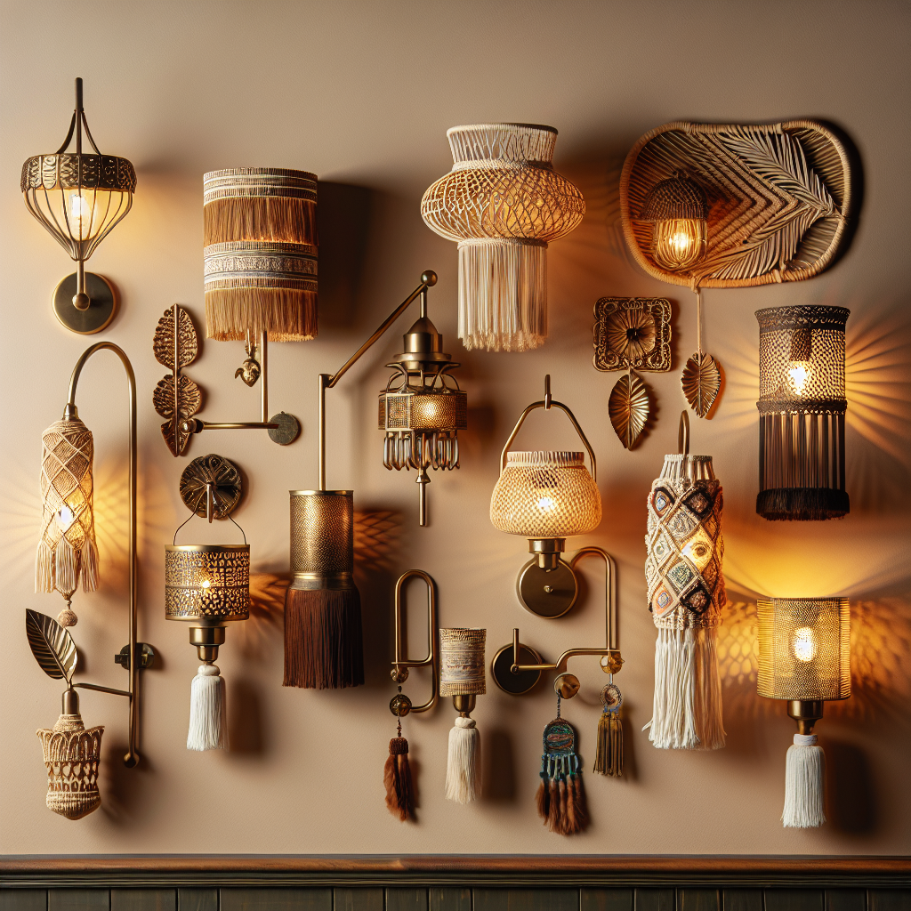 Threaded Glow: Bohemian Wall Sconces for Eclectic Charm